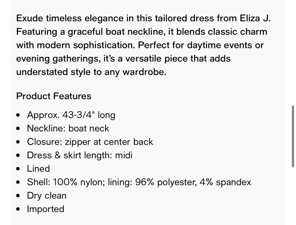 Eliza J Floral Embroidered Mesh Short Sleeve Dress size 4 boat neck flowers
